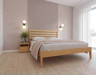 Двуспальная кровать BAMA Пиканто 5 (180x200, натуральный)