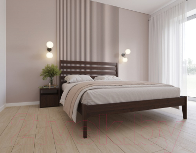 Двуспальная кровать BAMA Пиканто 5 (180x200, венге)