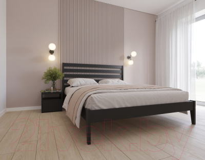 Двуспальная кровать BAMA Пиканто 5 (180x200, черный)