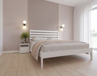Двуспальная кровать BAMA Пиканто 5 (180x200, белый)