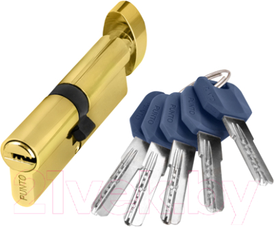 Punto Z402/80 40x40 (латунь, с вертушкой) Цилиндровый механизм замка ...