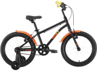 Детский велосипед STARK Foxy 18 2022 (черный/оранжевый/желтый) - 
