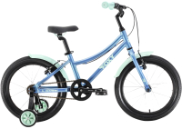 Детский велосипед STARK Foxy 18 2022 (синий/мятный) - 