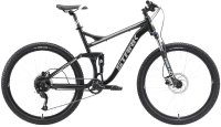 Велосипед STARK Tactic 27.5 FS HD 2022 (18, черный/серебристый) - 