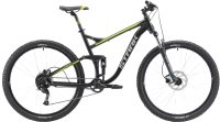 Велосипед STARK Tactic 29.5 FS HD 2022 (18, черный/зеленый) - 