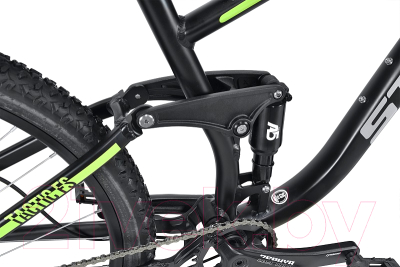 Велосипед STARK Tactic 29.5 FS HD 2022 (18, черный/зеленый)