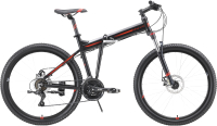 Велосипед STARK Cobra 26.2 D 2023 (18, черный/красный/черный) - 