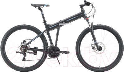 Велосипед STARK Cobra 27.2 D 2023 (18, черный/серый/черный)