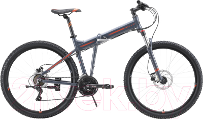 Велосипед STARK Cobra 27.2 HD 2023 (18, серый/черный/оранжевый)