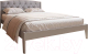 Двуспальная кровать BAMA Ева (160x200, серый/велюр) - 