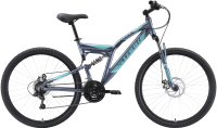 Велосипед STARK Jumper 27.1 FS D 2023 (16, серый/мятный/зеленый) - 