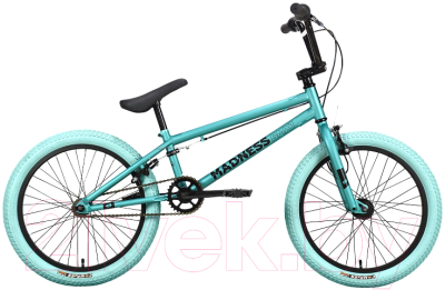 Велосипед STARK Madness BMX 1 2023 (бирюзовый/черный/голубой)