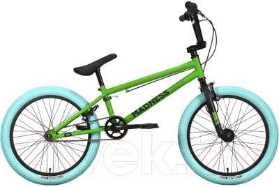 Велосипед STARK Madness BMX 1 2023 (зеленый/черный/голубой)