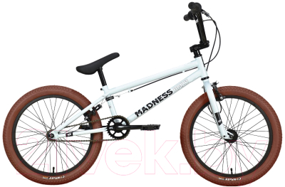 Велосипед STARK Madness BMX 1 2023 (серебристый/черный/коричневый)