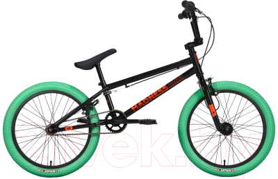 Велосипед STARK Madness BMX 1 2023 (черный/красный/зеленый)