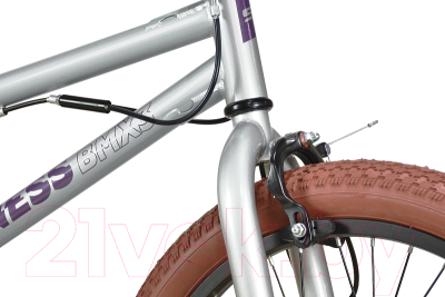 Велосипед STARK Madness BMX 3 2023 (серебристый/фиолетовый/коричневый)
