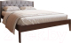 Полуторная кровать BAMA Ева (140x200, венге/велюр) - 