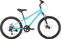 Велосипед STARK Respect 24.1 D 2023 (12, голубой/желтый/белый) - 