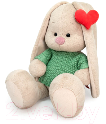 Мягкая игрушка Budi Basa Зайка Ми в свитере и с сердечком на ушке / SidM-610