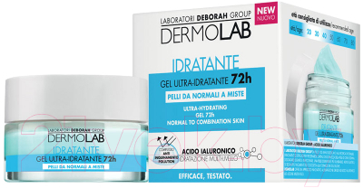 Изображение товара Гель для лица Deborah Milano Dlab 72h Ultra-Hydrating Gel для нормальной комбинированной кожи (50мл)