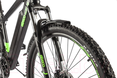 Электровелосипед Eltreco Ultra Trend Up 27.5 500 W (черный/зеленый)