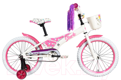 Детский велосипед STARK Tanuki 18 Girl 2023 (фиолетовый/белый)