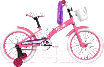 Детский велосипед STARK Tanuki 18 Girl 2023 (розовый/фиолетовый/черный)