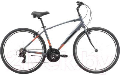 Велосипед STARK Terros 28.2 V 2023 (16, серый/черный/оранжевый)