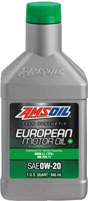 Моторное масло Amsoil Synthetic European Motor Oil LS 0W20 / AFEQT (0.946л)