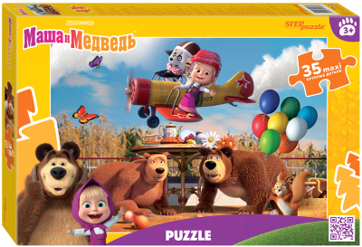 Пазл Step Puzzle Маша и Медведь / 91282 (35эл)