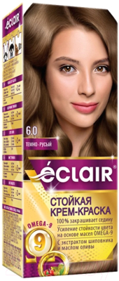 Крем-краска для волос Eclair 6.0 (темно-русый)