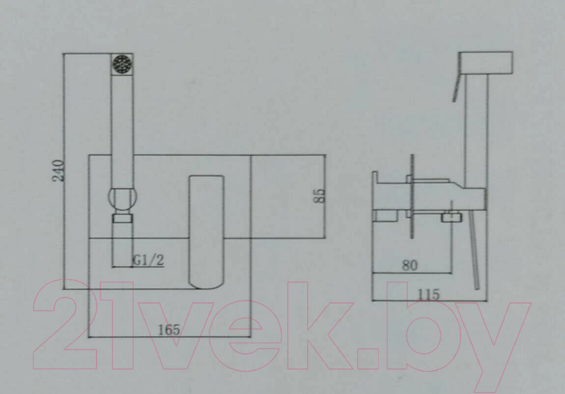 Гигиенический душ Haiba HB55548-7