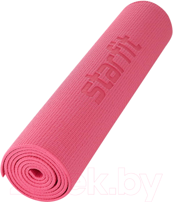 Коврик для йоги и фитнеса Starfit FM-101 PVC (183x61x0.6см, розовый)