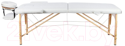 Изображение товара Массажный стол Atlas Sport Складной 2-с 70см (белый/деревянный)