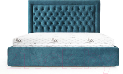 Двуспальная кровать KRONES Афина 160 (велюр темно-бирюзовый)