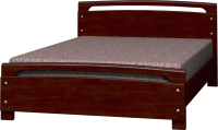 Полуторная кровать Bravo Мебель Паола 2 140x200 (дуб коньяк) - 