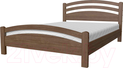 Полуторная кровать Bravo Мебель Паола 3 140x200 (дуб коньяк)