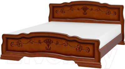 Двуспальная кровать Bravo Мебель Эрика 6 160x200 (орех)