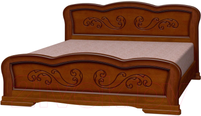 Двуспальная кровать Bravo Мебель Эрика 8 160x200 (орех)