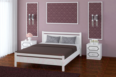 Полуторная кровать Bravo Мебель Эстери 1 120x200 (белый античный)