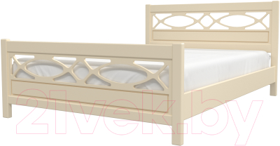 Полуторная кровать Bravo Мебель Трея 140x200 (слоновая кость)