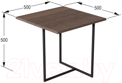 Журнальный столик Мебелик Бекко (акация/черный)