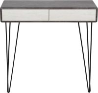 Консольный столик Мебелик Телфорд (серый бетон/белый бетон) - 