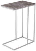 Приставной столик Мебелик Агами (серый мрамор/хром) - 