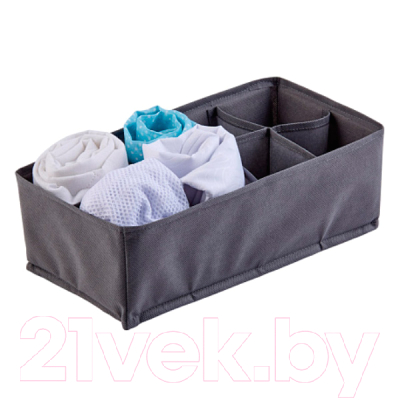 Кофр для хранения Polini Kids Polini Home 8 секций 32x16x10 / 0002587-3 (серый)
