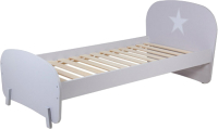 Односпальная кровать Polini Kids Mirum 1910 / 0002071.42 (серый) - 