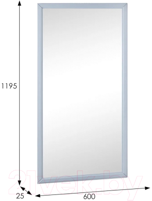 Изображение товара Зеркало Мебелик Ника (серый)