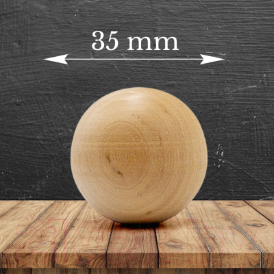 Набор заготовок для творчества Брестская Фабрика Сувениров Шар деревянный цельный / ball35_x18 (18шт)