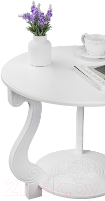 Журнальный столик Мебелик Грация М лайт (белый)