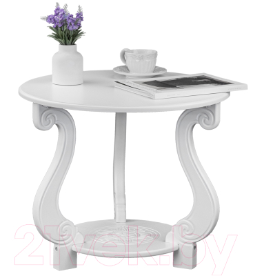 Изображение товара Журнальный столик Мебелик Грация М лайт (белый)